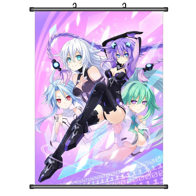Hyperdimension Neptunia 60X80 см японский HD аниме постер тканевая живопись свитки баннер