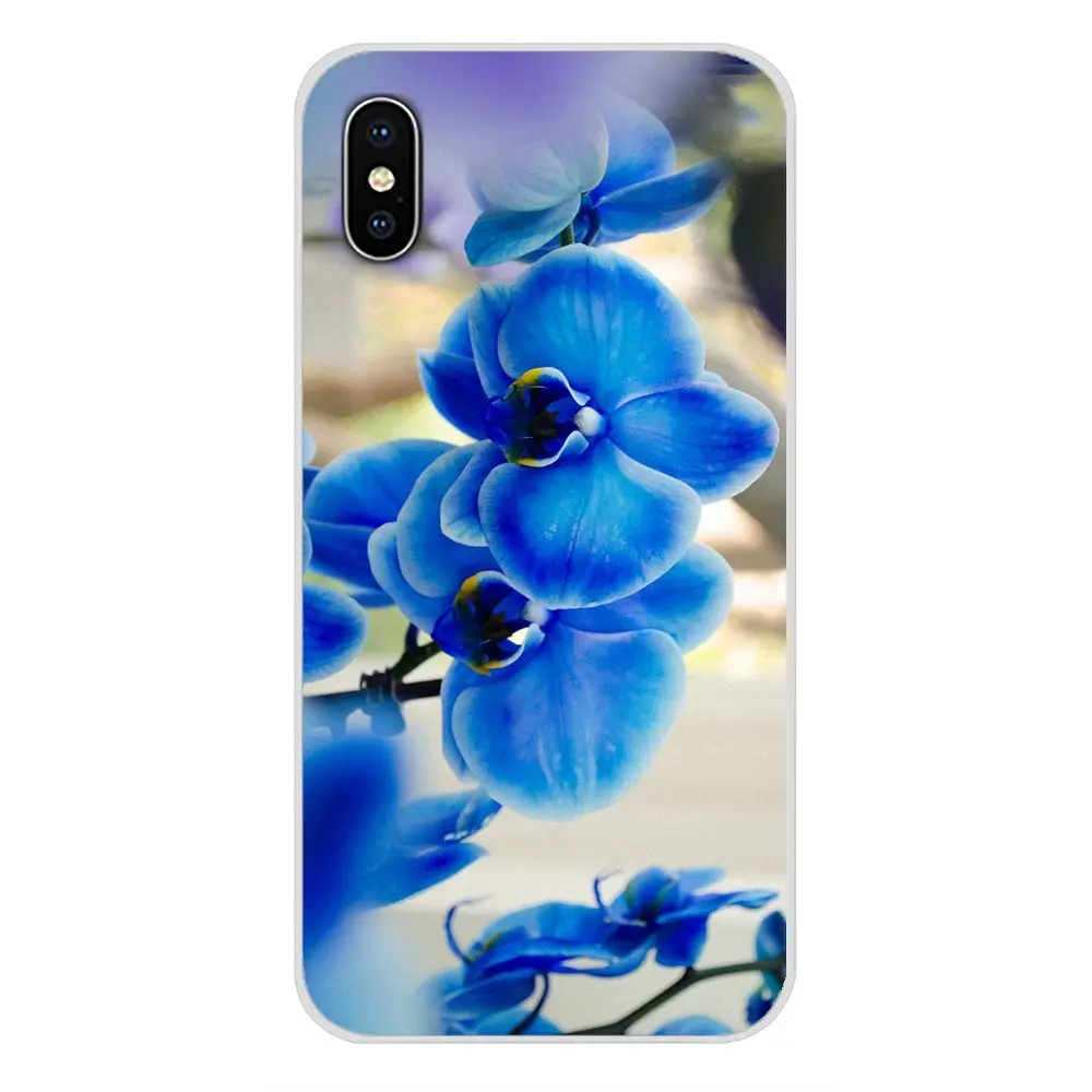 Blue Orchid Flower Wallpaper Artwork TPU Silicone Case For Apple iPhone X XR XS MAX 4 4S 5 5S 5C SE 6 6S 7 8 Plus ipod touch | Мобильные