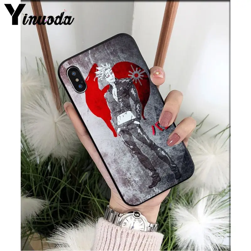 Yinuoda, черный ТПУ Мягкий силиконовый чехол для телефона, чехол для Apple iPhone 8 7 6 6S Plus X XS MAX 5 5S SE XR