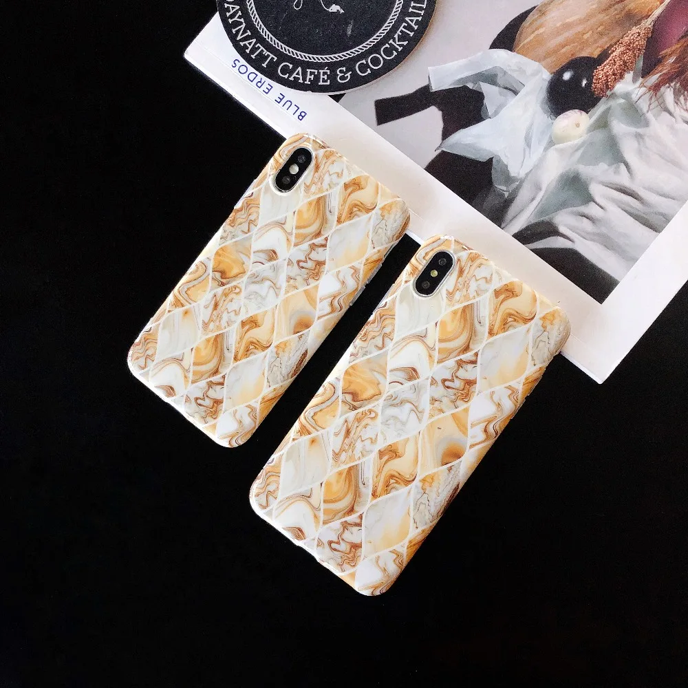 ORYKSZ Роскошный Мраморный чехол для телефона iphone XS Max XR X 7 6 S 8 плюс блеск силиконовый