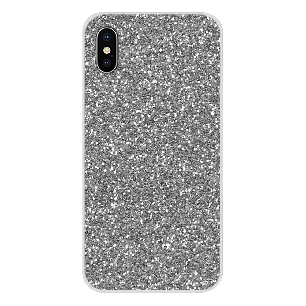 Мягкий прозрачный чехол для Xiaomi серебристый розовый блестящий Mi6 A1 5X 6X Redmi Note 5 5A 4X