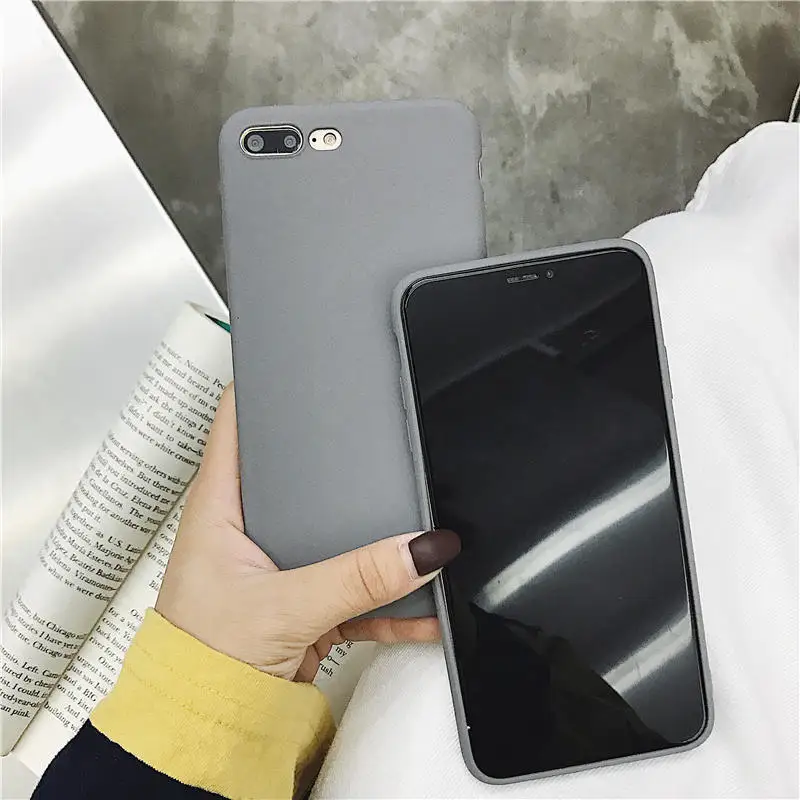 Роскошный серый матовый Мягкий ТПУ чехол для телефона Samsung Note 8 9 5 4 3 S8 S9 Plus S6 S7 Edge C5