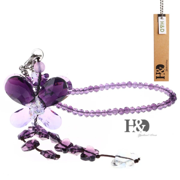 Purple H& D кристаллы украшения люстра кристаллы Висячие призмы фэншуй Suncatcher Радужная подвеска производитель автомобиля Шарм(цветной - Цвет: Purple