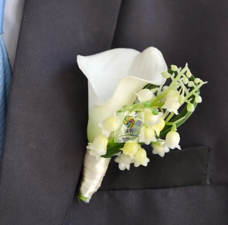 

4 шт./лот DIY calla lilies корсажное украшение белый свадебный стиль Grooms Groomfriends Мужская бутоньерка брошь СВАДЕБНЫЙ вечерние р C18