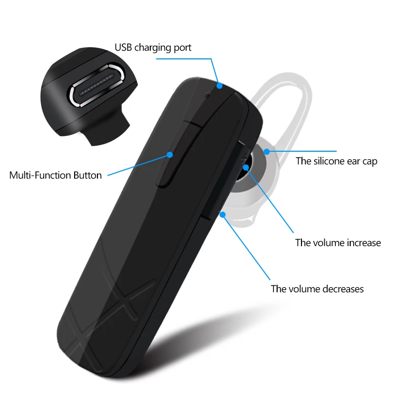 Беспроводные Bluetooth наушники V4.1, свободные руки, Bluetooth наушники, Спортивная гарнитура с микро для Iphone, Xiaomi, Android