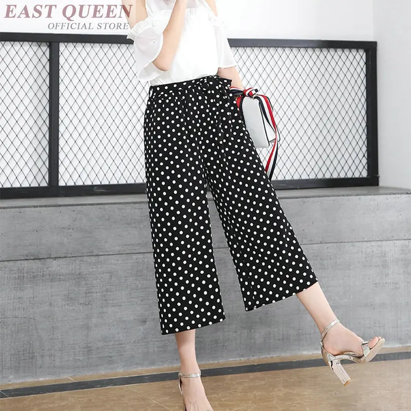 

Tartan clothing Palazzo culotttes femme wide leg pants trousers cargo harem sweat pants AA3506