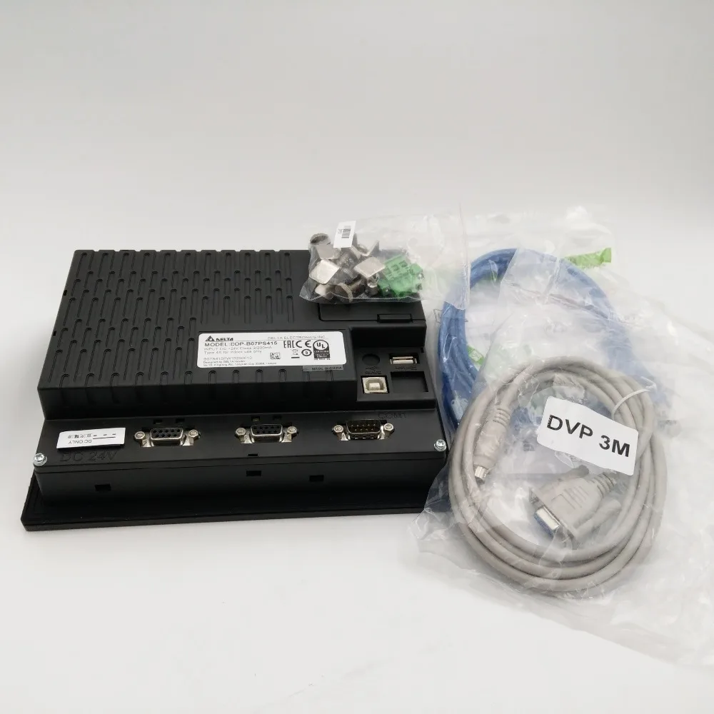 7 дюймов Delta HMI &quotПЛК панель сенсорный скрин DOP B07PS415 800x480 с USB программным кабелем