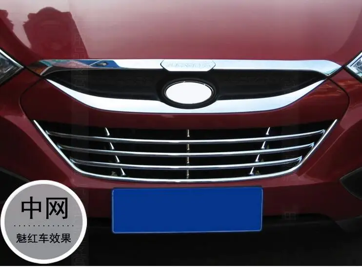 Хромированная передняя решетка гриля для Hyundai Tuson IX35 Tucson 2010 2011 2012 2013 ABS|trim cover|abs