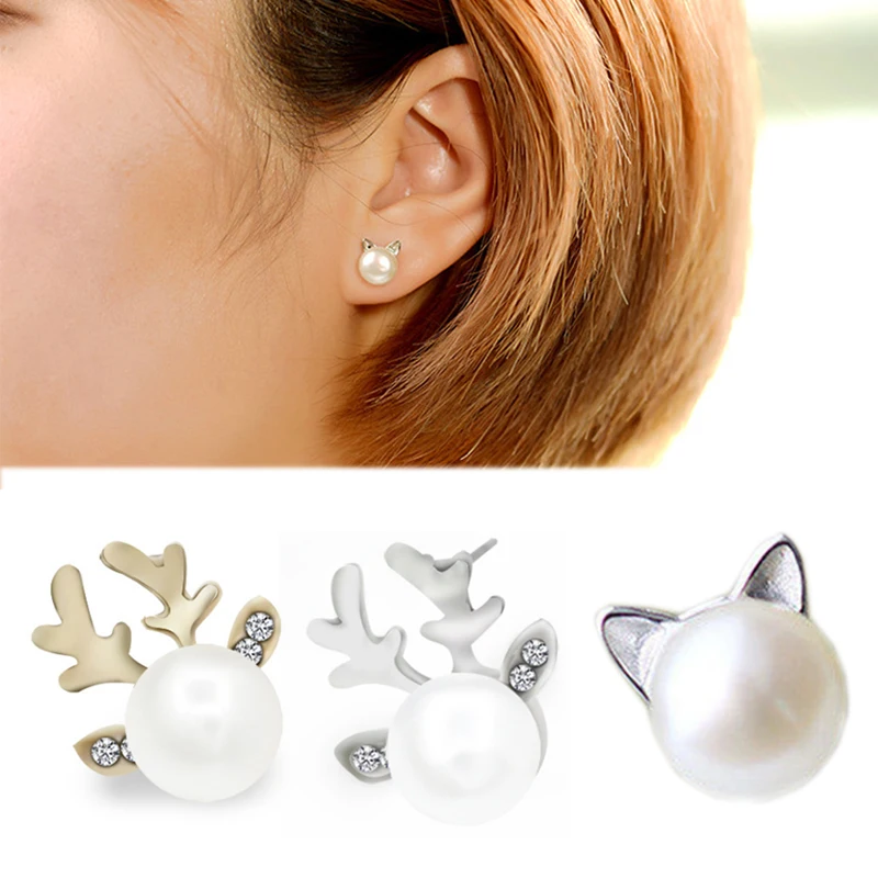 2018 серебряный цвет кристалл кошка Рождество для девочек женщин олень животное