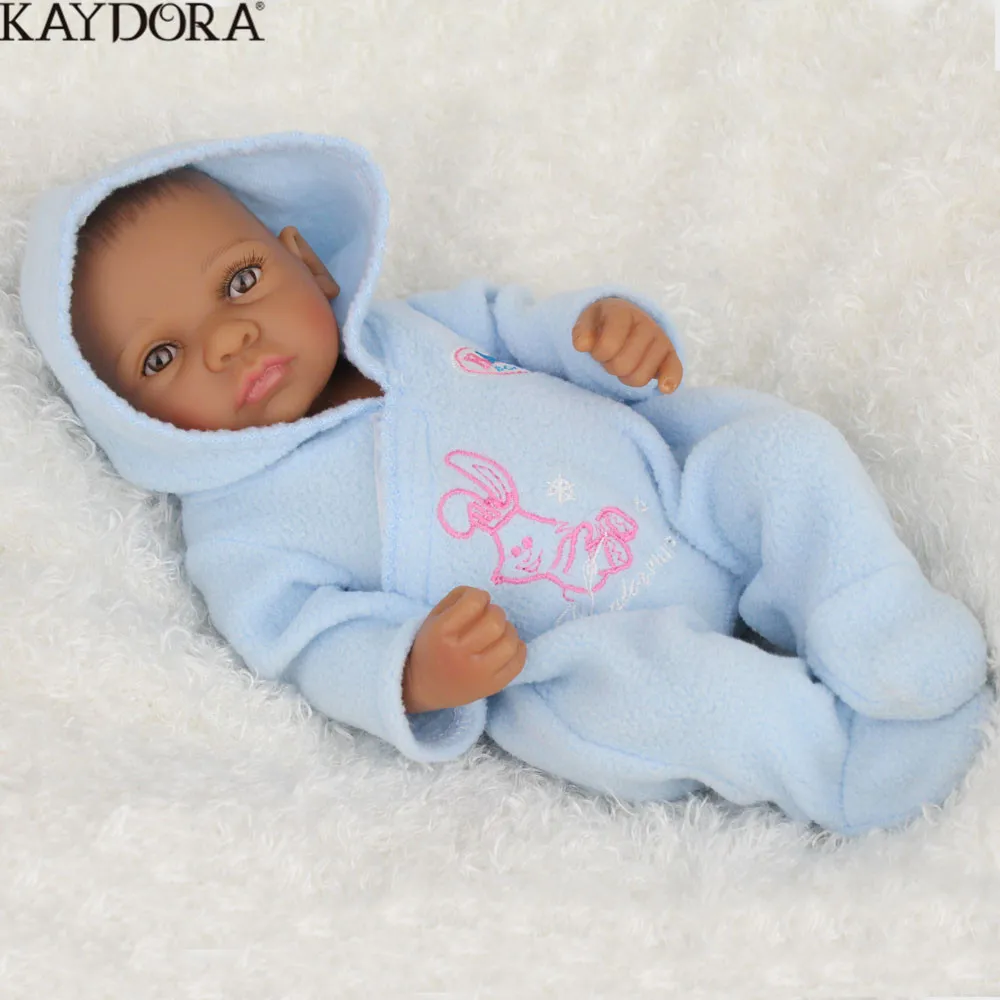 Кукла KAYDORA Bebes Reborn силиконовая кукла для детей 10 дюймов Реалистичная черная кожа