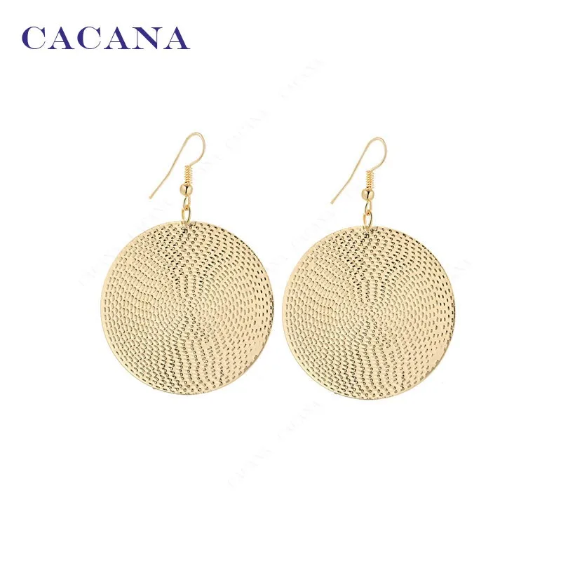 Длинные серьги CACANA для женщин оптовая продажа большая круглая Модная бижутерия
