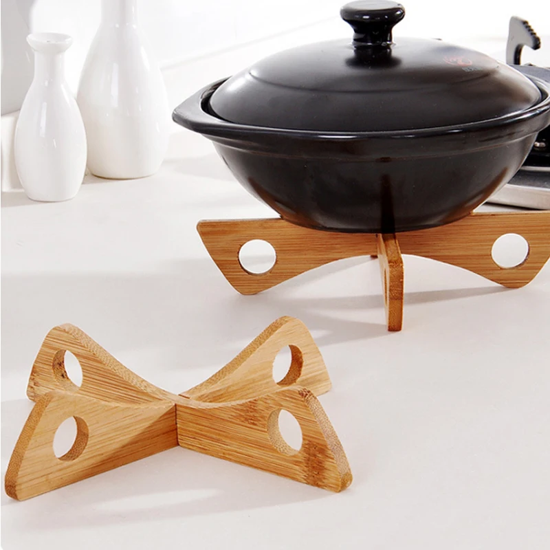 Термостойкий Коврик Basedidea для сковороды бамбуковый кухонный держатель