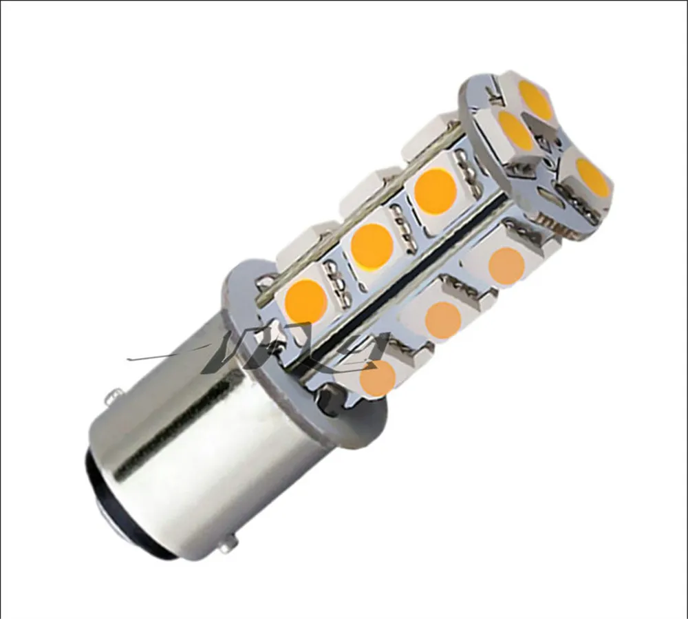 10 шт. 1142 BA15D 18 SMD 5050 Задний сигнал поворота лампы теплый белый светодиодные