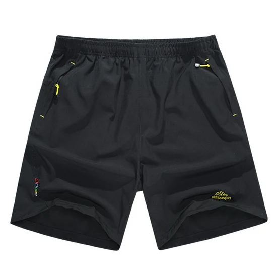 LoClimb Большие размеры 8XL мужские спортивные шорты мужские уличные шорты для бега/рыбалки/треккинга/туризма мужские летние быстросохнущие шорты AM214 - Цвет: black
