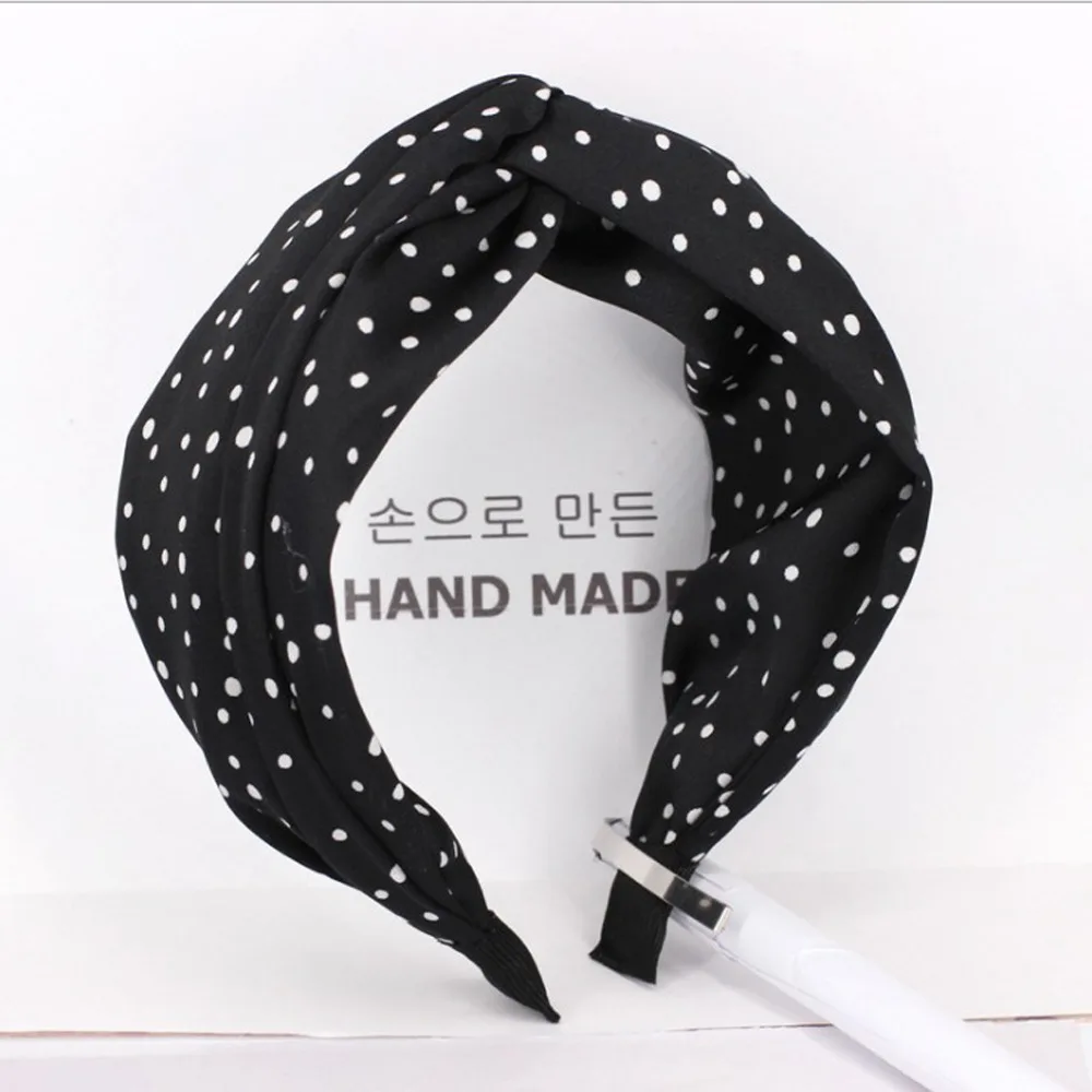 Винтажный головной убор Hairband Corss Knot женские аксессуары для волос высококачественные широкие боковые обручи для волос головная повязка для взрослых