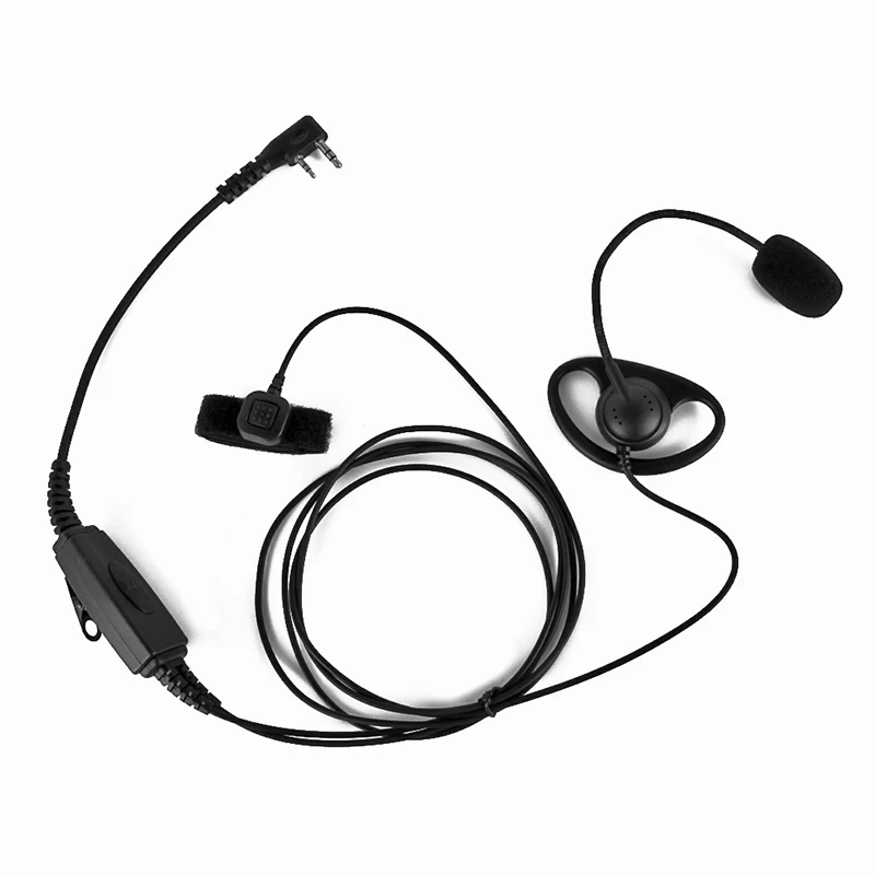 Для BAOFENG двухстороннее радио 2 Pin K-Plug гарнитура наушники с двойной кнопкой PTT UV-5R