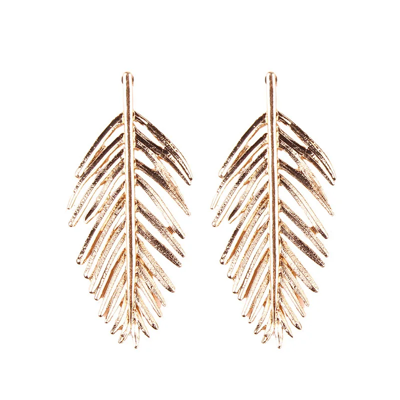 New Design Fashion Dangle Earrings Big Hollow Leaves Shaped Drop for Women Hot Sale Wedding Statement Jewelry Wholesale | Украшения и