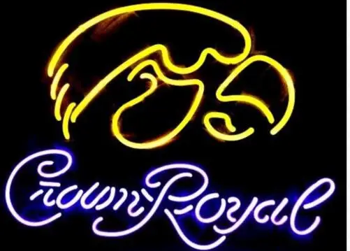 

Стеклянный неоновый светильник Crown Royal Ncaa