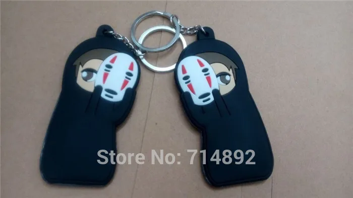 

10 pcs/lot Miyazaki Hayao Spirited Away no face pendants Faceless men pvc keychains free shipping