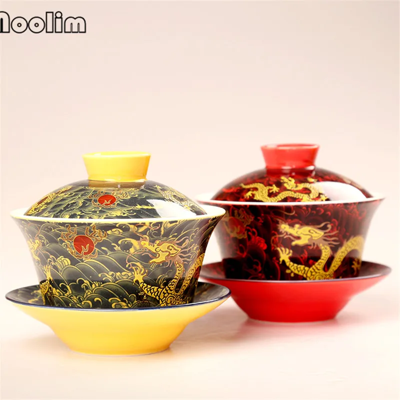 Керамическая ручная роспись Традиционный китайский Gaiwan офисный чайник