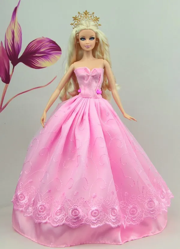 100 шт./лот BJD 1/6 принцессы Кукольное платье для куклы Барби ручной работы платье