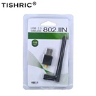 USB-адаптер Wi-Fi, Tishric, 150 Мбитс, для сетей Ethernet 802.11ngb, приемник Wi-Fi, для Windows, MAC, Vista, Linux