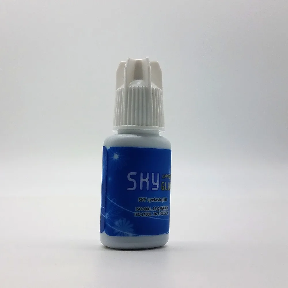 

Free Shipping Original Korea Sky Adhesive Super Glue S Type Eyelash Extensions MSDS Eyelash Adhesive S type 5ml white Cap 4pcs