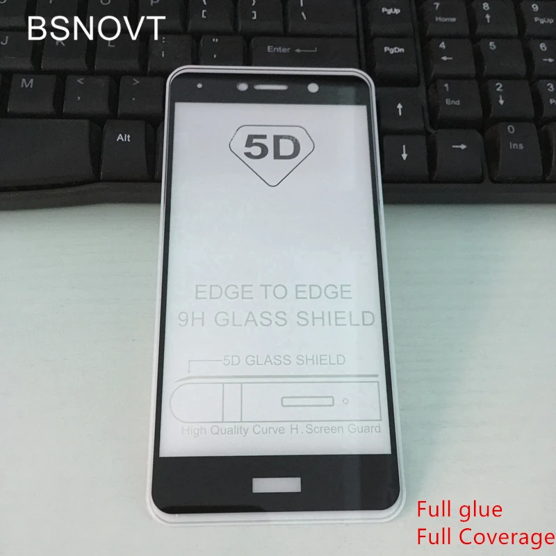 5D Защитное стекло для экрана Huawei Y7 Prime 2017 полное клеевое Покрытие Закаленное Enjoy 7