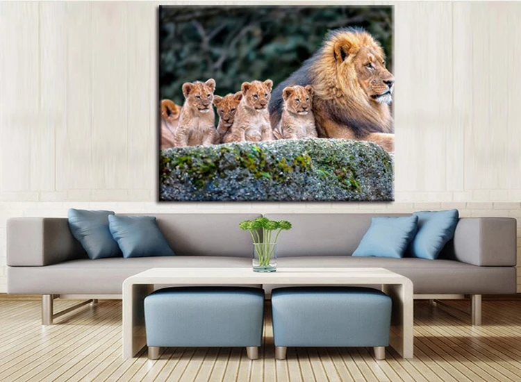 1 шт./компл. картина с животными Король Лев плакаты настенное искусство и принты