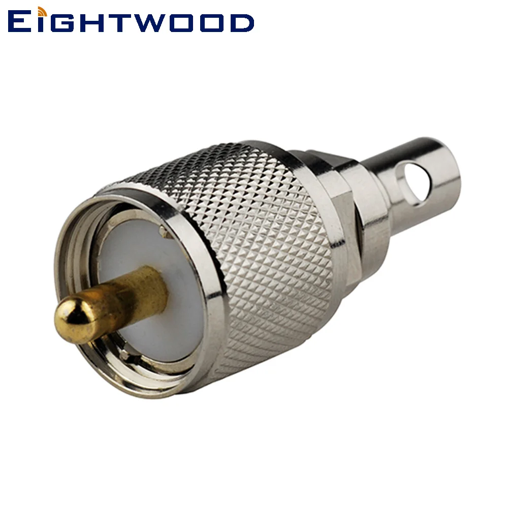 

Eightwood 5PCS UHF/SO239 Plug Male PL259 Solder RF Coaxial Connector Adapter Crimp RG58 RG142 LMR195 RG400 Cable for Antenna