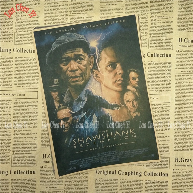 Несколько наград классический фильм Shawshank Redemption Ностальгический матовый крафт-бумага плакат