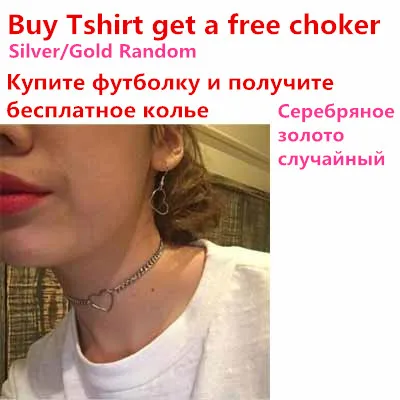 Free choker for T Японская Футболка женская футболка с Луной лучшие друзья милый топ розового и фиолетового цвета для подростков, для девочек, стиль 2XL размера плюс, женский - Цвет: Free choker for T