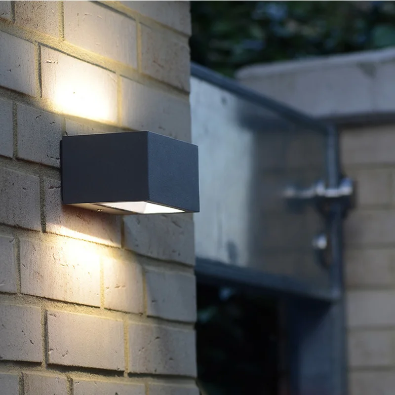 

IP54 наружный отельный балкон lumiere exterieur алюминиевая водонепроницаемая лестница во внутренний двор настенные бра забор прямоугольные настен...