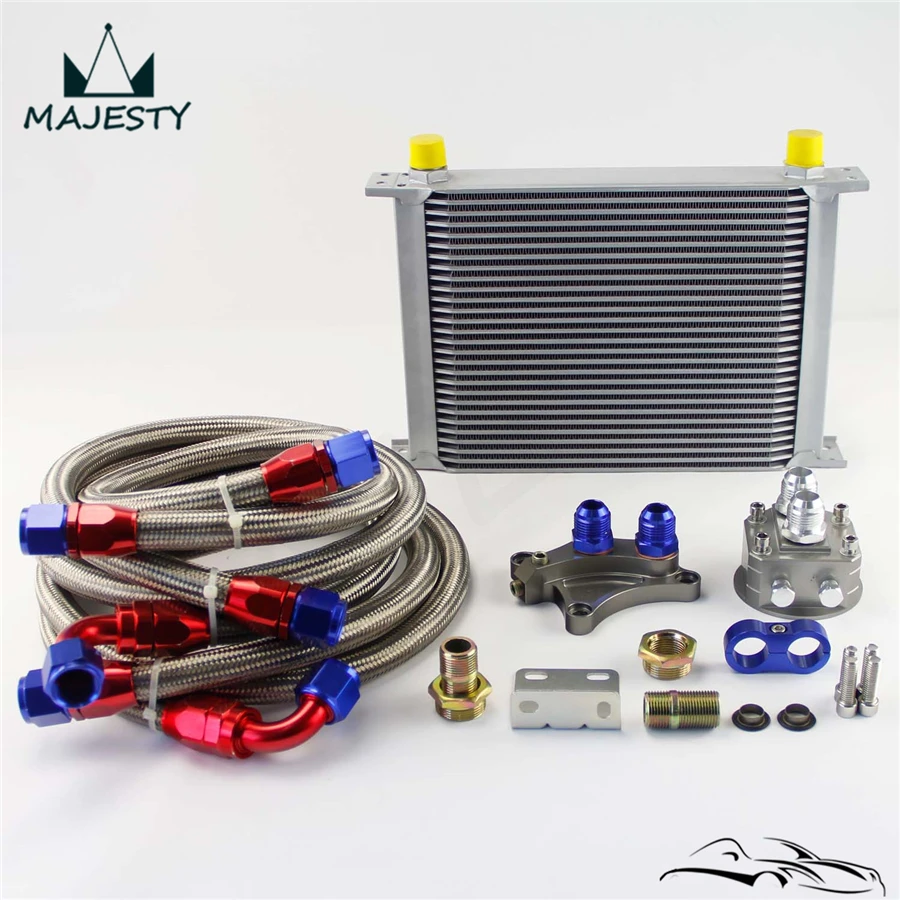 

28 Row 10AN Oil Cooler Kit For Nissan 200SX S13 S14 S15 SR20 SR20DET 180SX