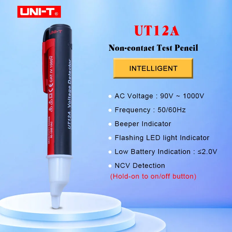 UNI T UT12A Бесконтактное напряжение Ручка детектор переменного тока практичный