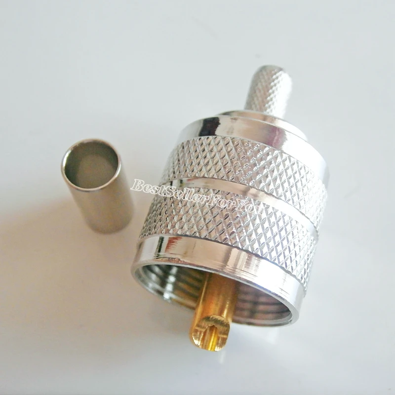 10X PL259 UHF паяльный обжим RG58 RG142 RG400 LMR195 LMR200 RF соединитель G|connector crimp|connector pl259connector male |