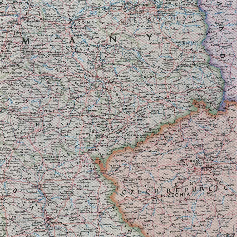Немецкий антикварный вид карта National Geographic Ретро Печатный холст плакат настенная