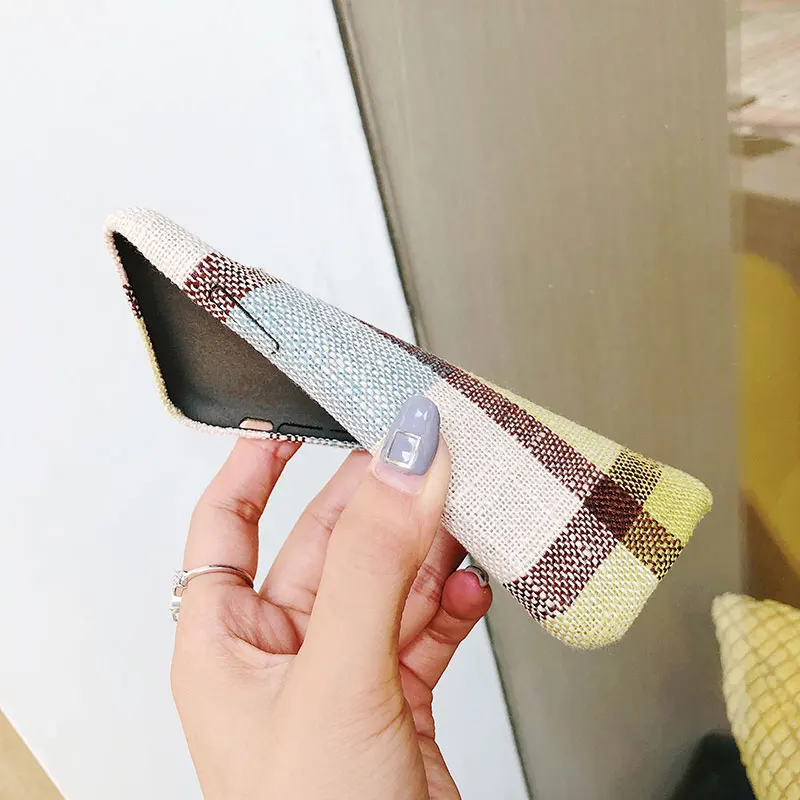 Чехол из мягкого ТПУ с текстурой ткани Boucho для iphone X XS MAX XR 6 6S 7 8 plus ультратонкий