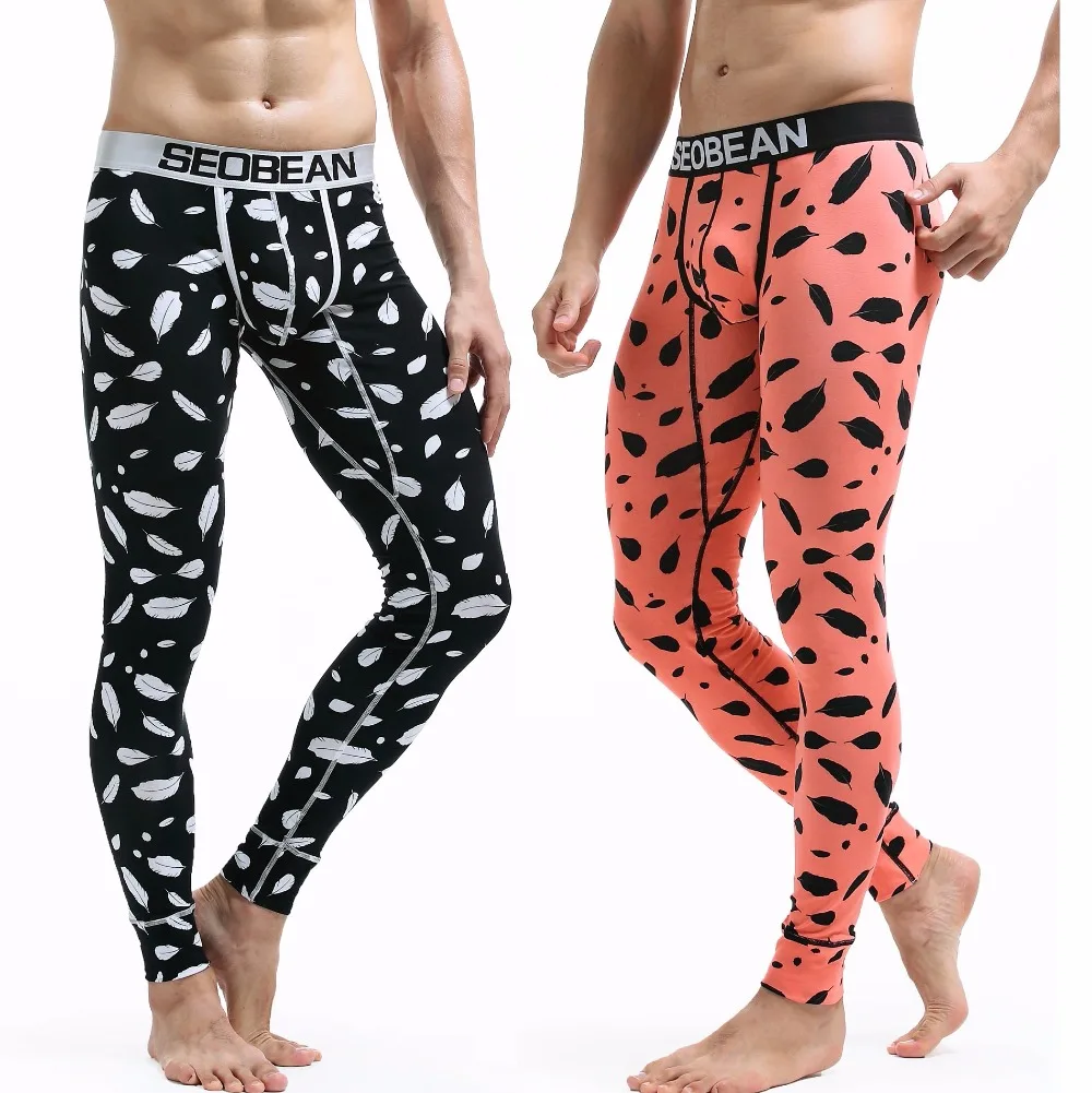 

New SEOBEAN Hot Winter Warm Men Long Johns Leggings Tight Cotton Thermal Thermal Underwear Men Thermo Underwear Long Johns