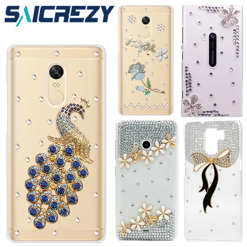 Блестящая задняя крышка со стразами для Nokia 7 plus 9 8 sirocco Lumia 950 950XL 900 830 730 640 XL 6 5 3