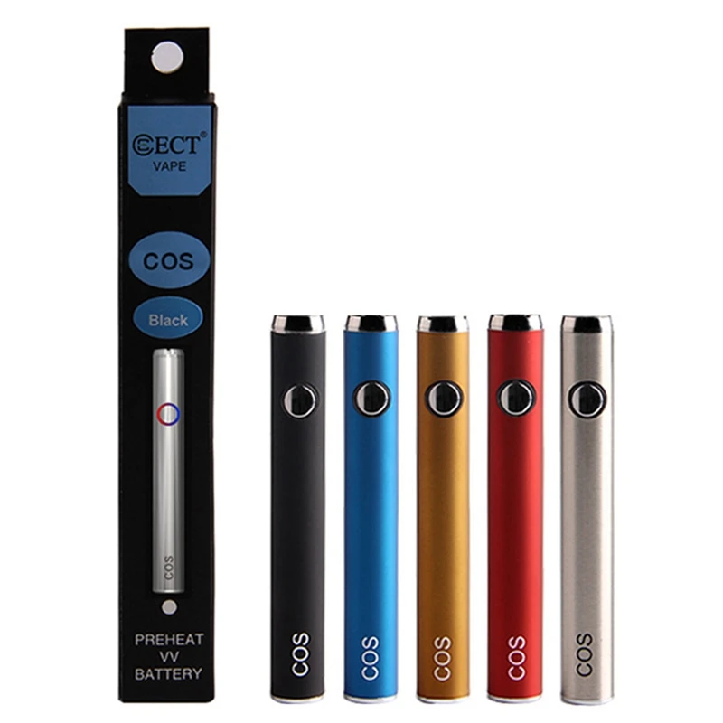 Cos твист предварительного нагрева VV батарея eCig 450 мАч 510 нить Evod для толстого масла Vape Картридж Комплект Rda Rta