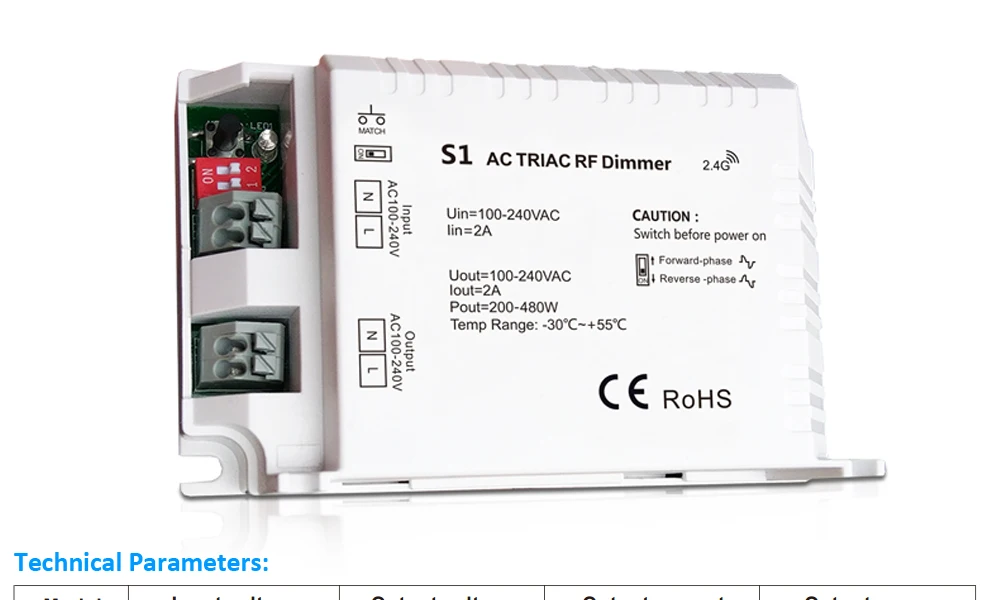 AC Triac диммер 220 в 230 В 110 В светодиодный светильник, лампа с регулируемым переключателем, умный Wi-Fi 2,4G беспроводной RF сенсорный светодиодный диммер, ЕС S1