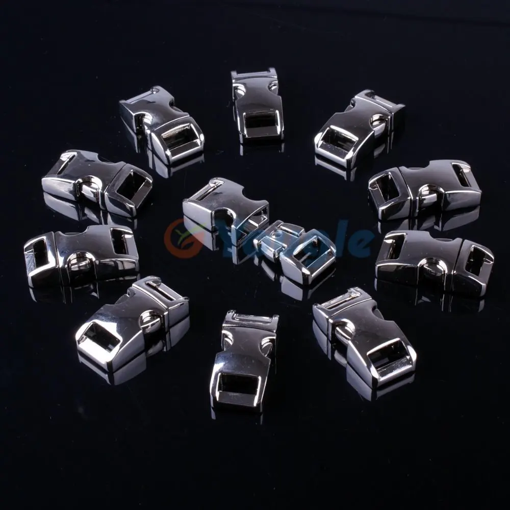 10 упаковок/партия 3/8 &quot(10 мм) металлическая боковая Скоба для Паракорда