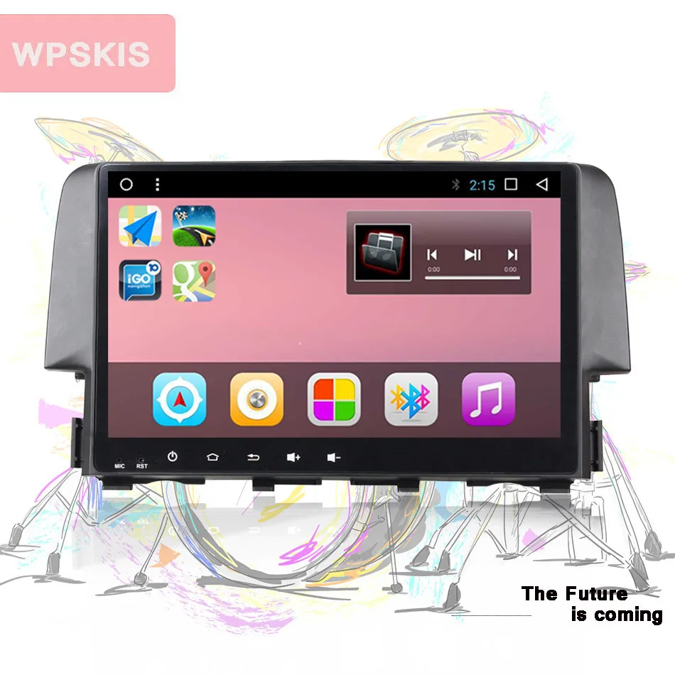 9 &quotAndroid 10 0 автомобильный dvd магнитофон для honda civic 2016 2017 2018 автомобильное радио gps
