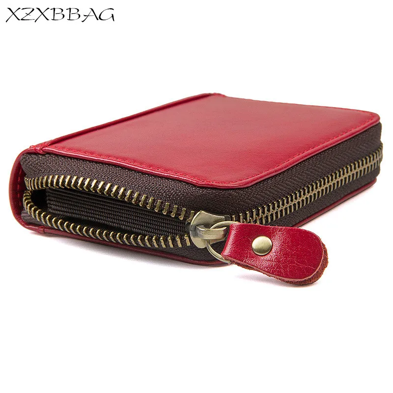 

Картхолдер XZXBBAG Женский, из натуральной кожи, на молнии