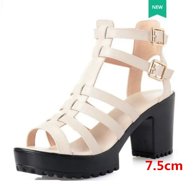 Новинка 2020 летние римские сандалии женская обувь на высоком каблуке открытая
