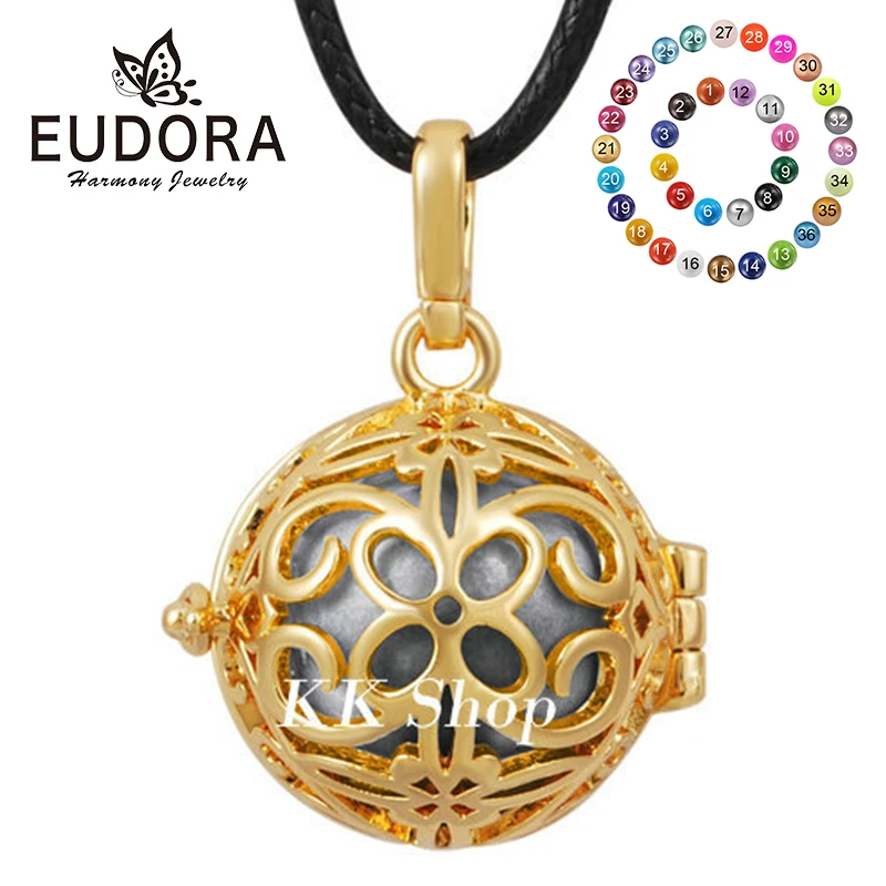 Медное ожерелье Eudora 20 мм модные ювелирные изделия золотой кулон в виде живота