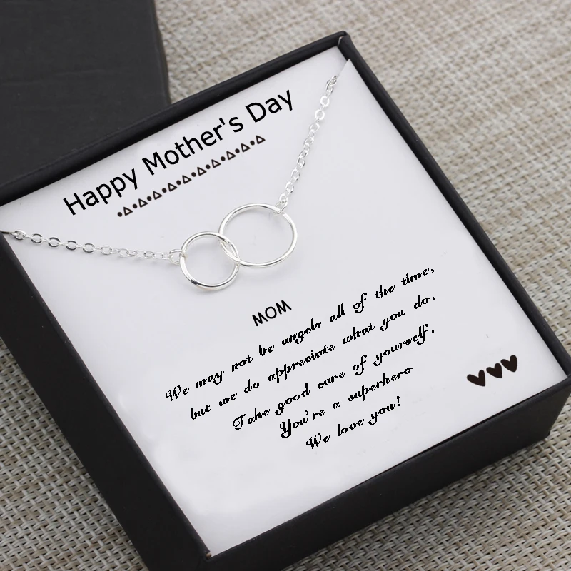 Женское Ожерелье с надписью We Love You Mom 1 шт. ожерелье в подарочной коробке подарок