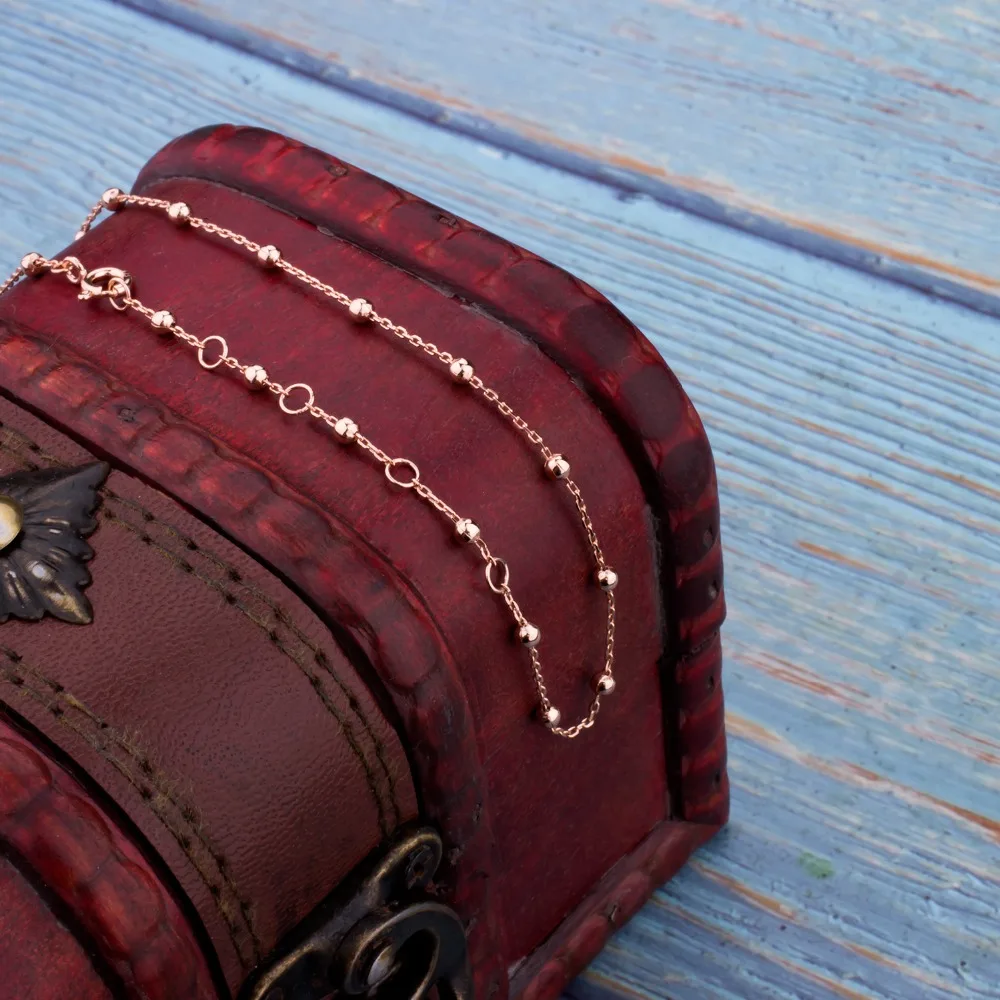 Металлическое классическое ожерелье 2 5 мм с бусинами из стерлингового серебра 925