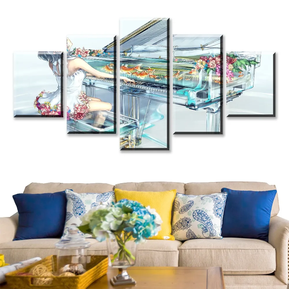 HD печать 5 шт. Аниме оригинальный холст художественный постер Кристалл мир